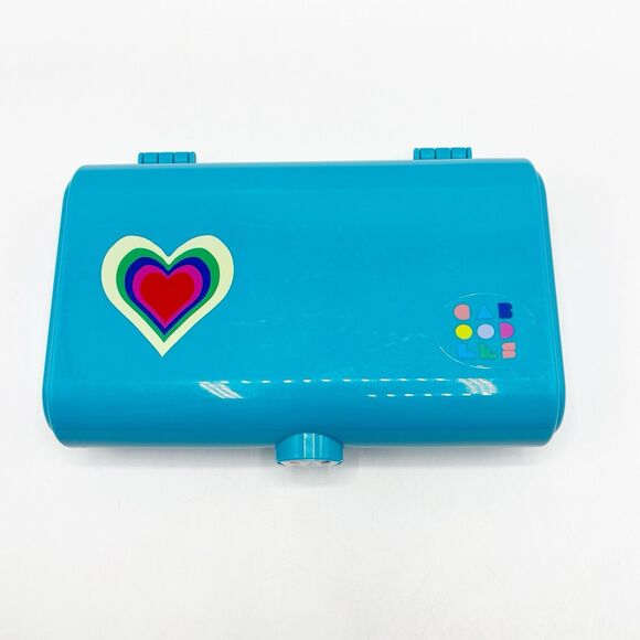 Caboodles Take It Touch Up Cosmetic Makeup Case Organizer Blue 2 Tier w/ Mirror - Picture 12 of 12